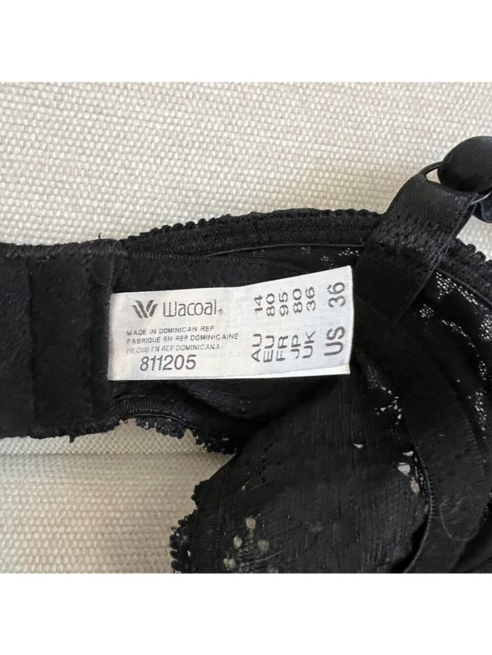 Wacoal Halo Lace Wire Free Bra, Convertible Straps, Fully Lined Sz 36 EUC Comfy - Picture 5 of 5